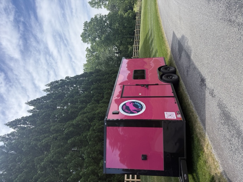 Pink Pony Plunge logo and trailer exterior